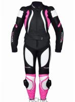Мотокомбинезон женский Tschul 536 черный розовый Мотокомбинезон женский Tschul 536 черный розовый