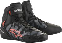 Мотоботы Alpinestars Faster 3 серый/камуфляжный/красный/флуо Мотоботы Alpinestars Faster 3 серый/камуфляжный/красный/флуо