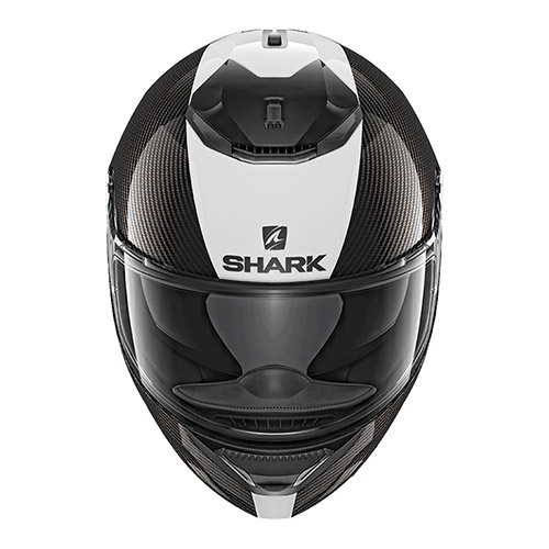 Мотошлем Shark Spartan 1.2 Carbon Skin белый черный Мотошлем Shark Spartan 1.2 Carbon Skin белый черный