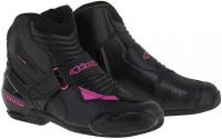 Мотоботы женские Alpinestars SMX-1 R Stella черный фуксия Мотоботы женские Alpinestars SMX-1 R Stella черный фуксия